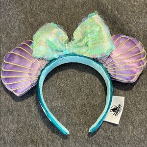 Disney Parks Little Mermaid Minnie Mouse Ears Headband